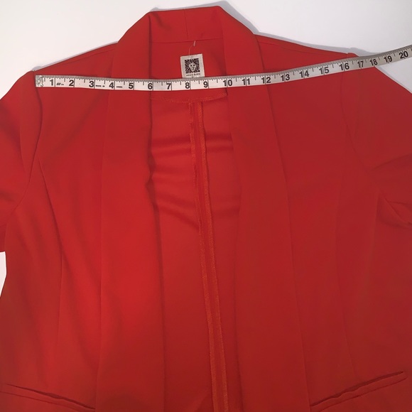 Anne Klein | Large Buttonless Petite Orange Blazer - Picture 4 of 7